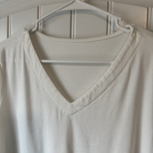 Ivory Cottagecore Boho Crochet Lace Bell Sleeve Top Women M - Picture 5 of 9